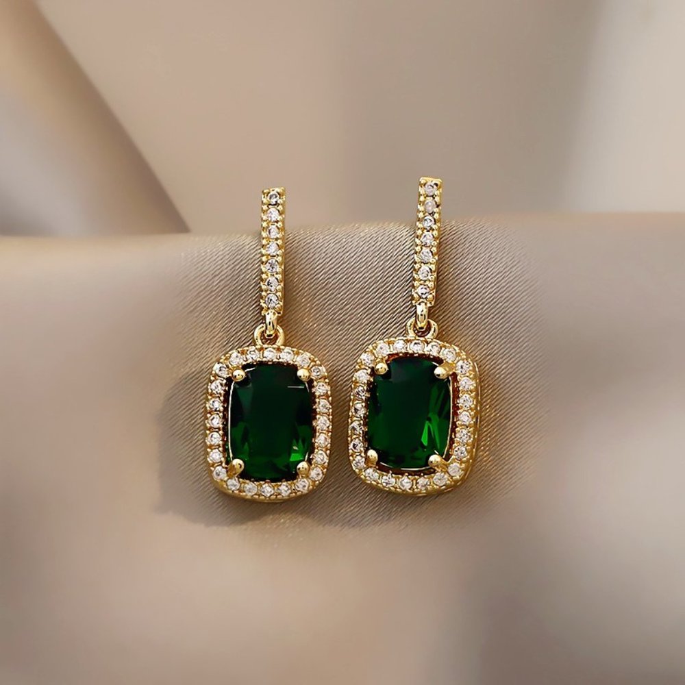 GOLICC Emerald Earrings